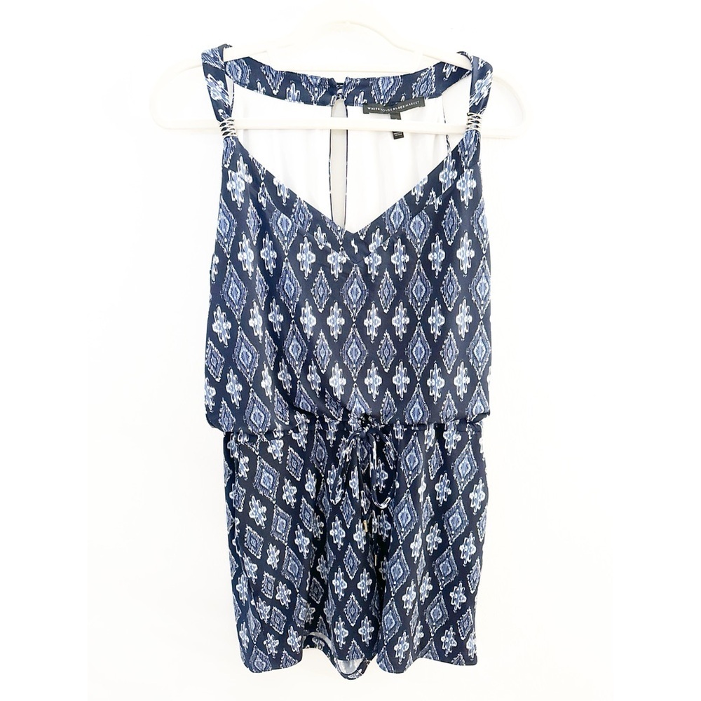 White House Black Market Romper With A Tie Waist Women’s Size Small
